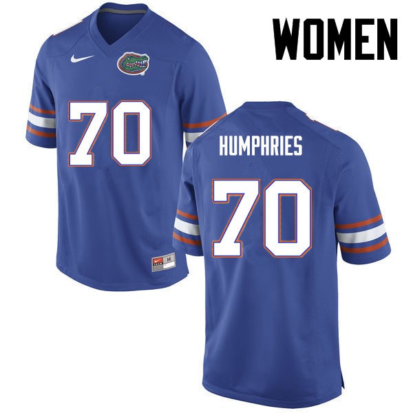Florida Gators Women #70 D.J. Humphries College Football Jersey Blue